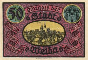 Német Birodalom /Weimari Köztársaság/ Weida 1921. 5Pf + 10Pf + 25Pf + 50Pf(2x) + 75Pf(2x) + 100Pf ös...