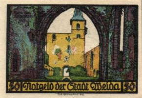 Német Birodalom /Weimari Köztársaság/ Weida 1921. 5Pf + 10Pf + 25Pf + 50Pf(2x) + 75Pf(2x) + 100Pf ös...