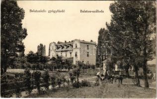 1913 Balatonlelle-gyógyfürdő, Balaton szálloda, lovashintó. Wollák József utódai 13. 1913