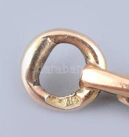 Arany (Au/14k) függő, cca. 5 ct régi csiszolású gyémánttal ékítve. Jelzett. Bruttó: 39,6g. h: 55 cm ...