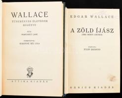 2 E Wallace könyv: Margaret Lane: Wallace tüneményes életének regénye. Bp., é.n. Attika. + Edgar Wallace: A zöld íjász Bp., é.n. Genius. Mindkettő modern műbőr kötésben.