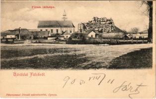 1900 Fülek, Filakovo; látkép, vár. Fénynyomat Divald műintézetéből / Filakovsky hrad / general view, castle (EK)