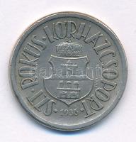 1936. "Szent Rókus Kórházcsoport" Cu-Ni telefonérme / tantusz (21mm) T:2