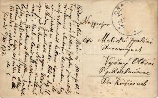 1937 Gnézda, Gnazdy, Gnazdá, Kniesen, Hniezdne; Fő utca, templom / main street, church. photo (tűnyo...