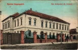 Nagyenyed, Aiud; Szt. Király utcai állami fiú iskola. Földes Ede kiadása / boy school (EK)