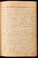 cca 1890-1910 Kézzel írt szakácskönyv, benne számos érdekes korabeli recepttel. Egészvászon-kötésben...