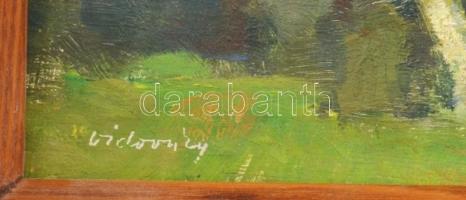 Vidovszky Béla (1883-1973): Szigligeti vár. Olaj, farost. Jelzett 34x25 cm