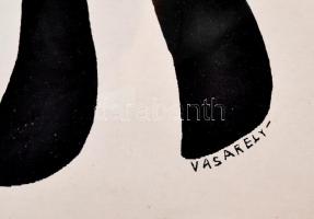 Vasarely nyomat üvegezett keretben 48x55 cm