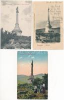 Brassó, Kronstadt, Brasov; Árpád szobor / monument - 3 db régi képeslap / 3 pre-1945 postcards