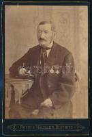 1888 Kain Gottfried Michael, keményhátú fotó Rosiu&Häuser besztercei (Bistritz / Bistrita) műterméből, 16,5×11 cm