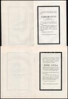 cca 1913 2 db képes halálozási értesítő és két arckép