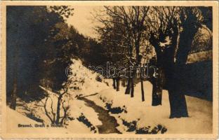 Brassó, Kronstadt, Brasov; Árokmente a hóban télen. Zeidner H. 152. / Graft in winter covered in snow