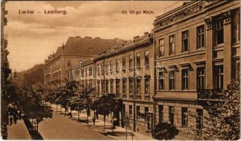 1910 Lviv, Lwów, Lemberg; Ul. III-go Maja / street view (EK)