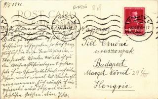 1941 Brassó, Kronstadt, Brasov; látkép a várból / from the castle. photo