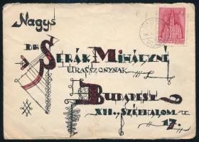 Szinte Gábor (1928-2012) festőművész kézzel írt levele, eredeti borítékjával