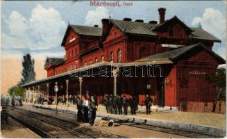 1918 Marasesti (Moldova), Gara / Bahnhof / railway station + M. KIR. 34. HONVÉD GYALOGEZRED (EK)