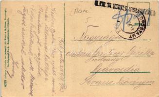 1918 Marasesti (Moldova), Gara / Bahnhof / railway station + "M. KIR. 34. HONVÉD GYALOGEZRED&qu...