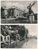Dunaújváros, Dunapentele, Sztálinváros; 2 db modern Képzőművészeti Alap képeslap (Halászcsárda, Kohász utca)