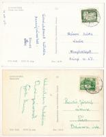 Dunaújváros, Dunapentele, Sztálinváros; 2 db modern Képzőművészeti Alap képeslap (Halászcsárda, Kohá...