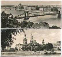 27 db MODERN magyar nagy alakú (két részes hajtatlan panorámalap) város képeslap a Képzőművészeti Al...