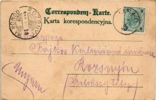 1900 Jaslo, Rynek / square, shops, market (EK)