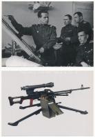 Mikhail Kalashnikov and his arms designs - 13 db modern fegyveres képeslap saját tokjában / 13 modern postcards in case