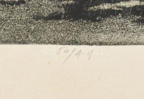 Rékassy Csaba (1937-1989): Nyár. Rézmetszet, papír. Jelzett. Számozott (50/41). Lap széle kissé sérü...