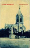 1910 Zsombolya, Hatzfeld, Jimbolia; Római katolikus templom. W.L. 432. / Catholic church (EK)