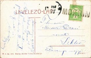 1913 Zsombolya, Hatzfeld, Jimbolia; Gróf Csekonics kastély és Flórián szobor, piac. W.L. Bp. 1992. D...