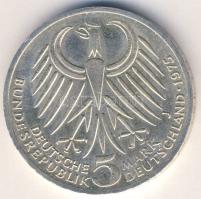 NSZK 1975. 5M Ag "Ebert" T:BU