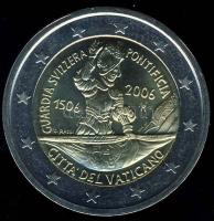 Vatikán 2006. 2€ "500 éves a Svájci Gárda" T:2+/1 RR!!