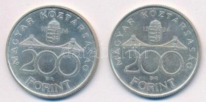 1994. 200Ft Ag "Deák" (2x) T:1-,2 Adamo F13