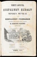 Kisfaludy Károly minden munkái. A Kisfaludy-Társaság megbízásából szerkeszté s kiadta: D. Schedel Ferenc. Pest, 1843, Kisfaludy-Társaság, 1 t. (címkép) +XX+1050 hasáb+(1) p.+1051-1064 hasáb+(1) p. Viseltes félvászon-kötésben, sérült, kopott borítóval, hiányos, szétvált gerinccel, helyenként sérült, foltos, a fűzéstől elváló lapokkal.