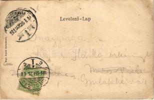 1905 Kolozsvár, Cluj; Fő tér. "Ellenzék" politikai és társadalmi napilap montázs. Rigó Árp...