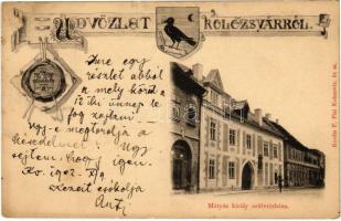 1902 Kolozsvár, Cluj; Mátyás király szülőháza. Kováts P. Fiai 61. sz. / birthplace of Mathias Corvinus (EK)