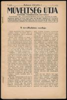 1930 Műveltség útja. I. évf. 1. sz. Kissé szakadt, kissé sérült borítóval