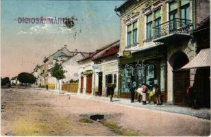 1925 Dicsőszentmárton, Tarnaveni, Diciosanmartin; Erzsébet út, Erzsébet könyvnyomda üzlete és saját kiadása / street view, publishing house (r)