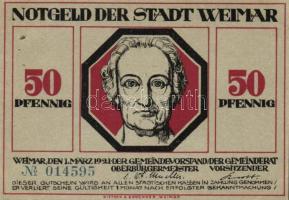 Német Birodalom/Weimari Köztársaság/ Weimar 1921. 50Pf(6x) 6klf db, teljes sor T:I