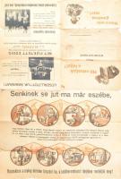 cca 1930 Alfa tejhűtő reklámos levelezőlap kihatható nagy méretű, térképpel szakadt, sérült 50x90 cm