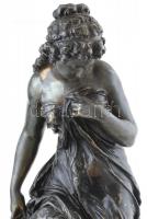 Jelzés nélkül: Cupido és Psziché. Spiáter. Korának megfelelő állapotban. m: 55 cm / Unmarked: Cupid ...