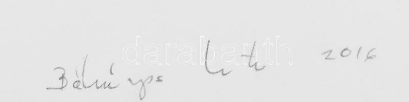 Bálványos Levente (1966): Egyedi kollázs, papír. 2016. K 1/1. jelzett. Lapméret 40x50 cm