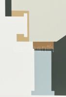 Mark (Márkus), Anna (1928-): Geometrikus kompozíció, 1990. Szitanyomat, papír, jelzett, művészpéldán...