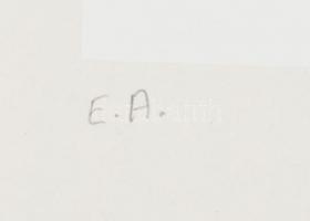 Mark (Márkus), Anna (1928-): Geometrikus kompozíció, 1990. Szitanyomat, papír, jelzett, művészpéldán...