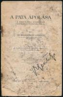 Zimmermann Ágoston: A pata ápolása. A patkolásra vonatkozó általános tudnivalókkal. 36 szövegképpel Bp., 1913. Országos Magyar Gazdasági Egyesület Könyvkiadóvállalata (Pátria ny.). 58 + (2) p. Szöveg közti képekkel illusztrálva. Tűzve, borító nélkül, foltos, megviselt