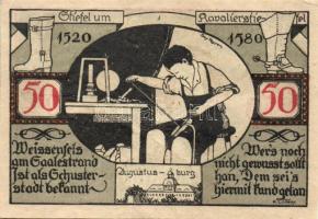 Német Birodalom/Weimari Köztársaság/ Weissenfels 1921. 50Pf(6x) 6klf db, teljes sor T:II,II/III