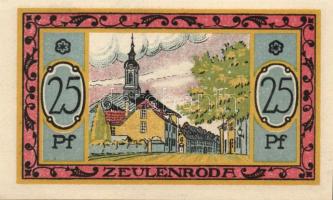 Német Birodalom/Weimari Köztársaság/ Zeulenroda 1921. 25Pf(5x) 5klf db, teljes sor T:I