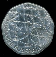 Ausztria 2004. 5€ Ag "100 éves a futball" T:BU