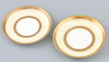 Crown Staffordshire jelzett angol porcelán mokkás csésze párban. Matricás, jelzett, minimális kopáss...