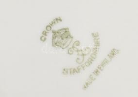 Crown Staffordshire jelzett angol porcelán mokkás csésze párban. Matricás, jelzett, minimális kopáss...