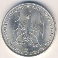 NSZK 1978. 5M Ag "Stresemann" T:2